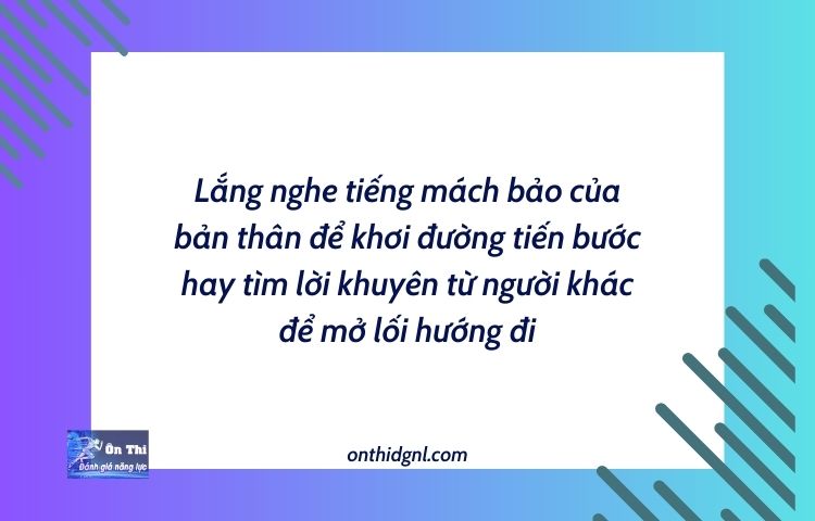 Lắng nghe tiếng mách bảo của bản thân để khơi đường tiến bước Gallery 1