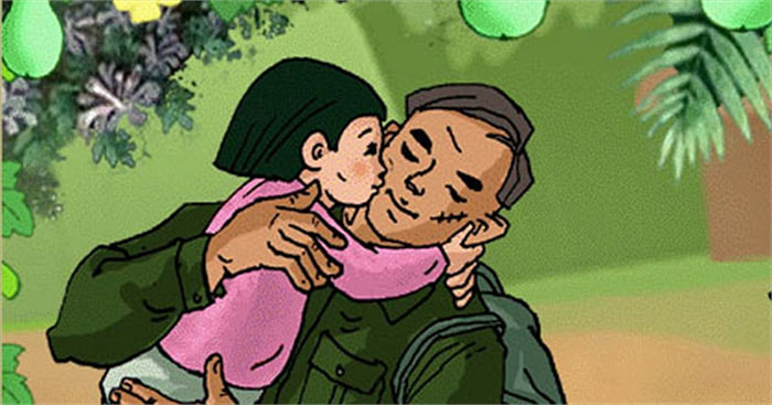 Tâm trạng Ông Sáu khi gặp con