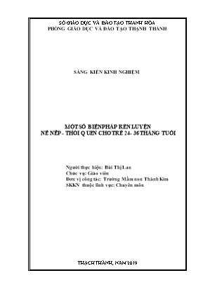 Một số biện pháp rèn nề nếp cho trẻ 24-36 tháng tuổi Gallery 1