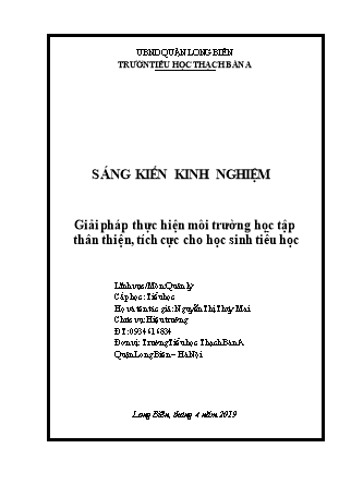 Sáng Kiến Kinh Nghiệm Dạy Tiếng Việt Lớp 1 Hiệu Quả Gallery 2