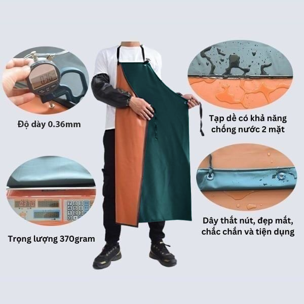 Tạp Dề Chống Thấm Nước - Bảo Vệ Quần Áo và Giữ Vệ Sinh