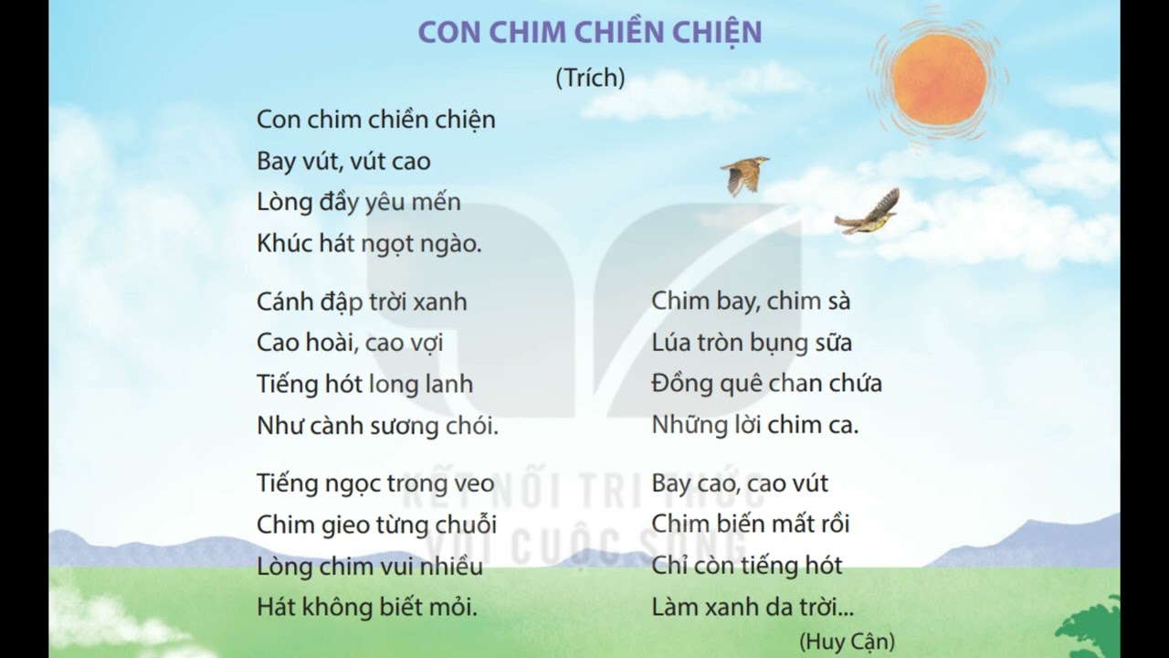 Tập đọc Con Chim Chiền Chiện