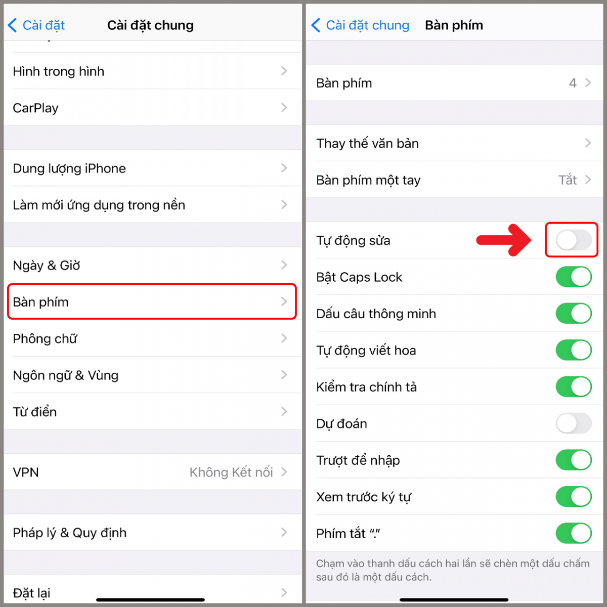 Cách Tắt Đoán Chữ Trên IP Gallery 1