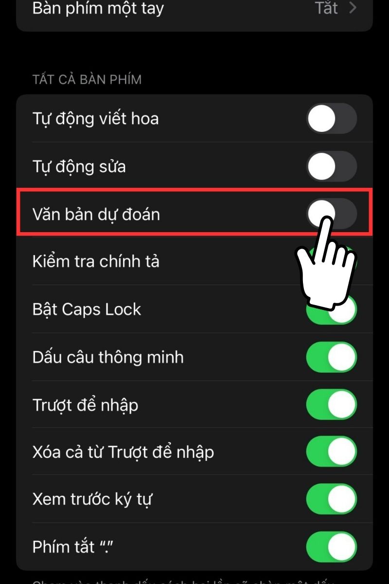 Cách Tắt Đoán Chữ Trên IP Gallery 2