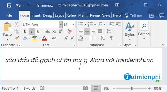 Tắt Gạch Chân Trong Word Gallery 2