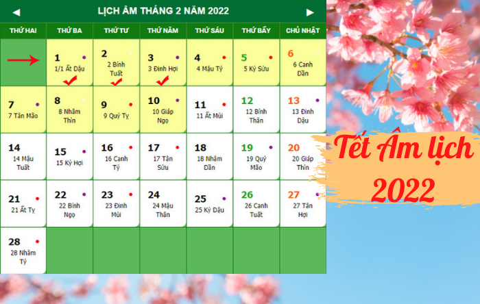 Tết Nguyên Đán năm nay vào tháng mấy?