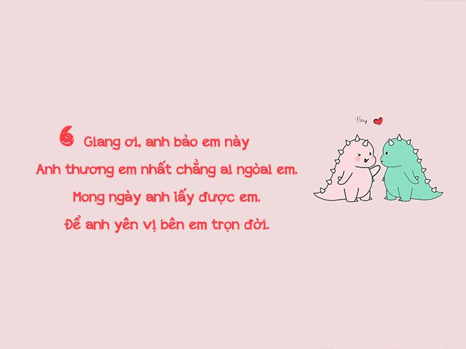 Những Cách Thả Thính Tên Giang Hay Nhất, Đốn Tim Người Ấy Ngay! Gallery 2
