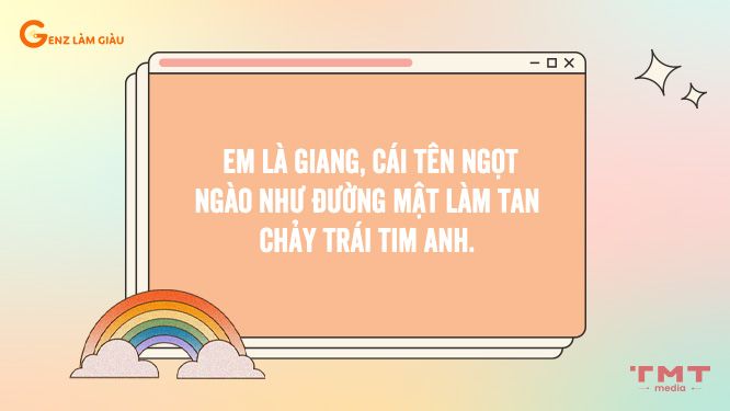 Những Cách Thả Thính Tên Giang Hay Nhất, Đốn Tim Người Ấy Ngay! Gallery 1