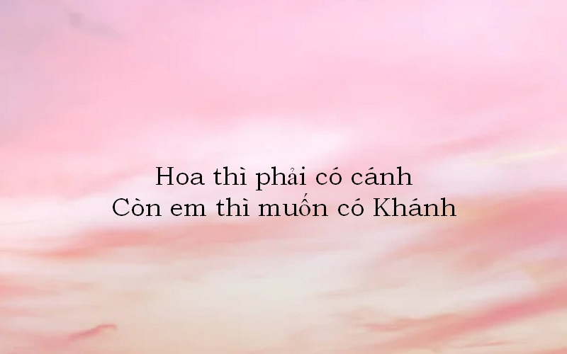 Thả Thính Tên Khánh: Những Câu Thả Thính Hay Nhất Dành Cho Khánh