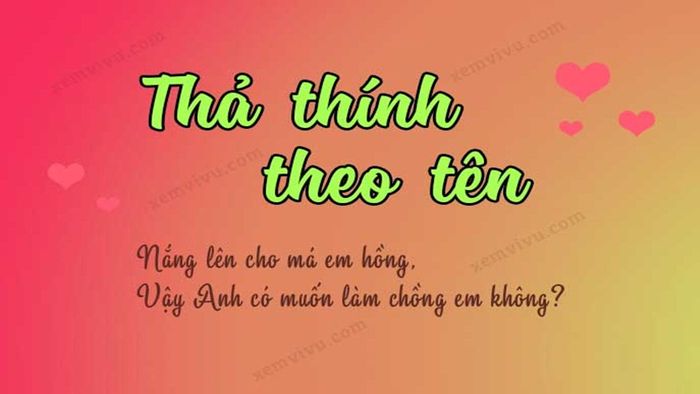 Thả Thính Theo Tên Con Gái: Bí Kíp "Đốn Tim" Cô Gái Bạn Thích Gallery 1
