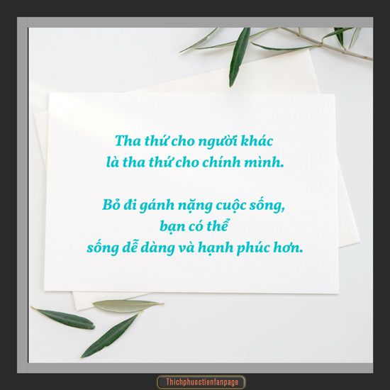 Tha Thứ Cho Người Khác Là Tự Cởi Trói Cho Chính Mình