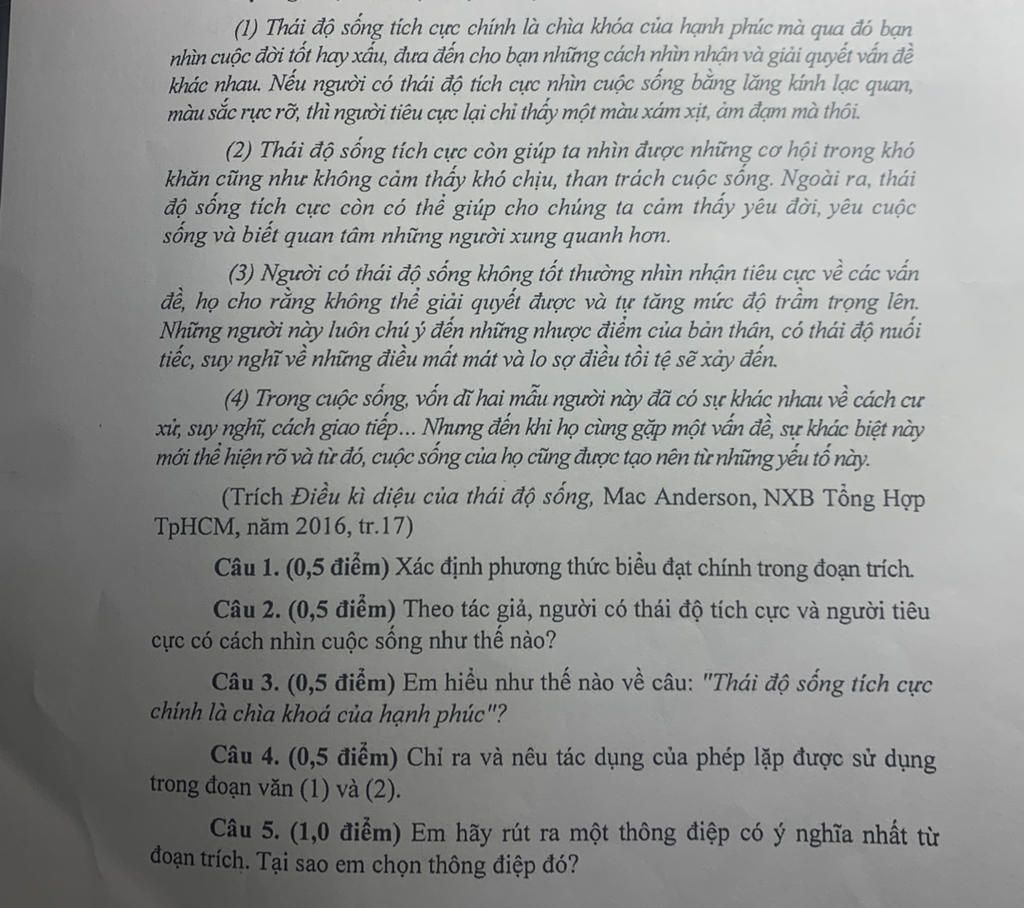 Thái độ sống tích cực chính là chìa khóa