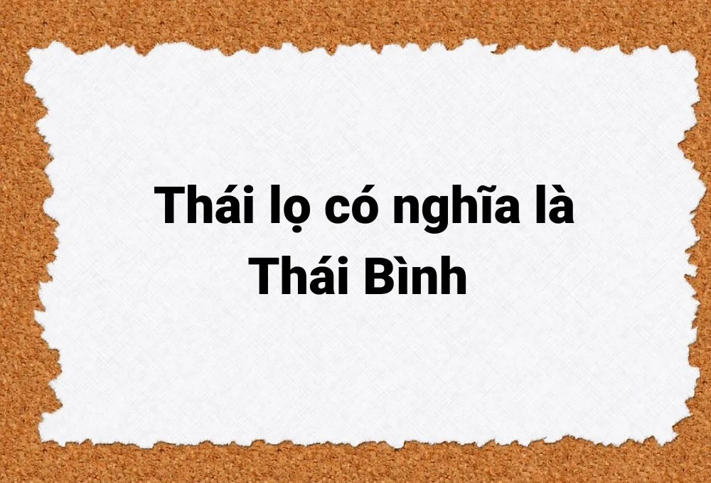Thái Lọ: Nguồn Gốc, Ý Nghĩa Và Ứng Dụng Trong Văn Hóa Việt Nam