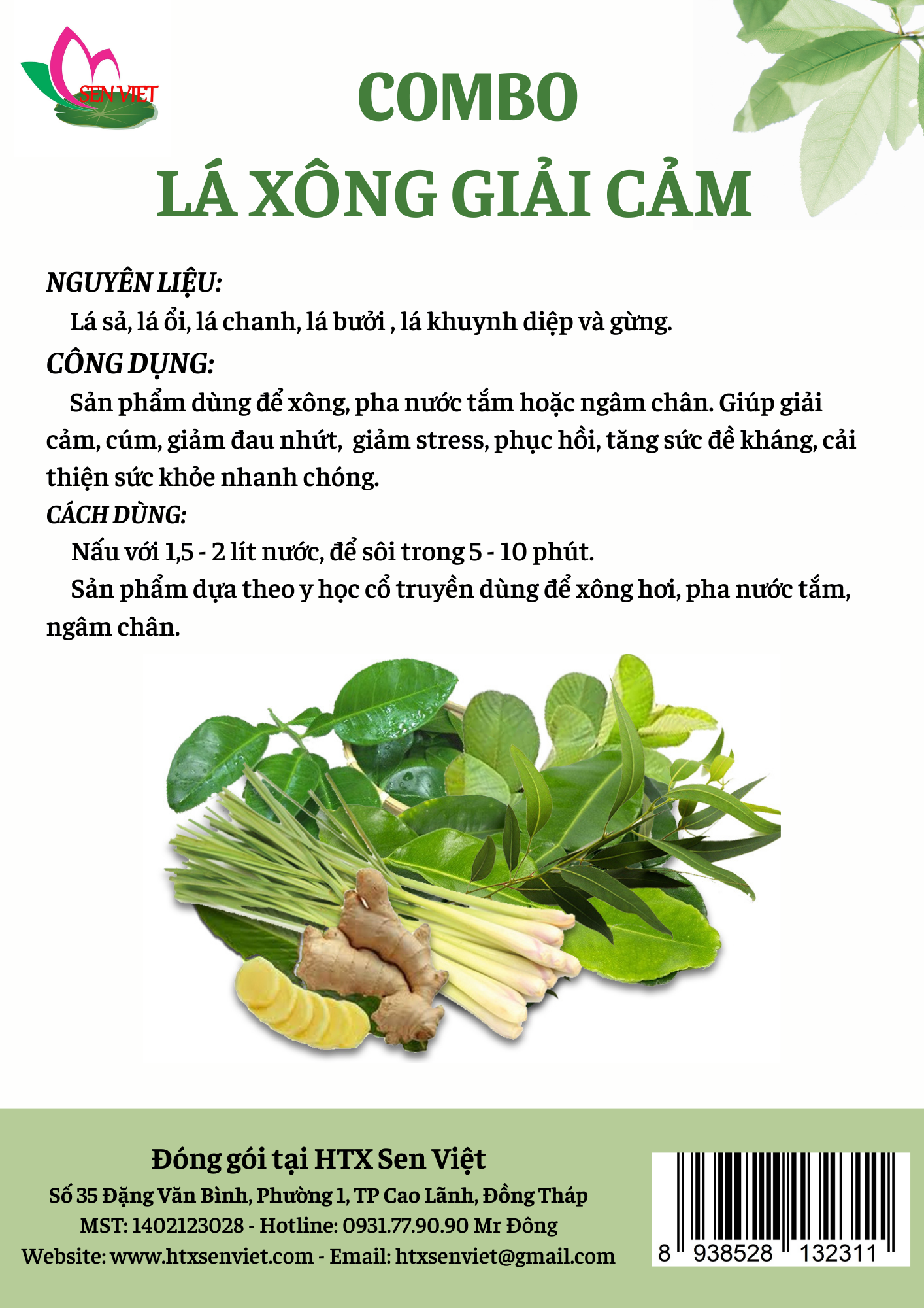 Lá xông giải cảm gồm những gì? Gallery 1
