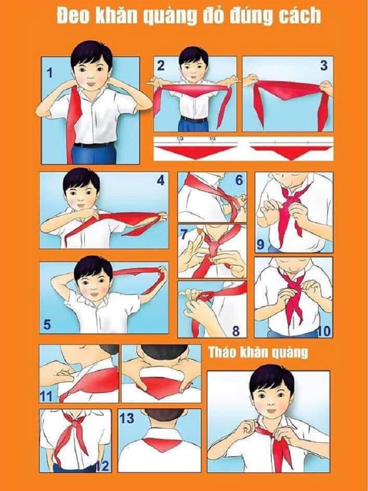 Thắt Khăn Quàng Đỏ Bên Nào Dài Hơn?