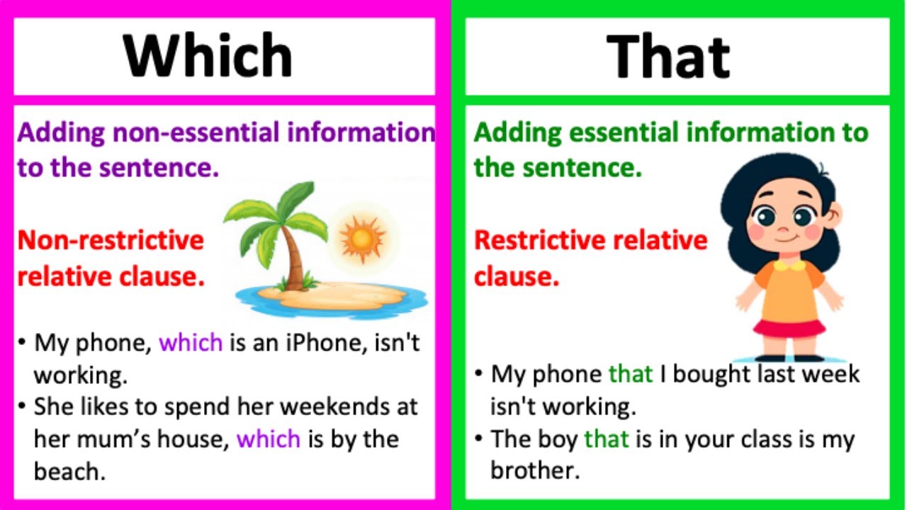 That và Which: Sự khác biệt và cách sử dụng