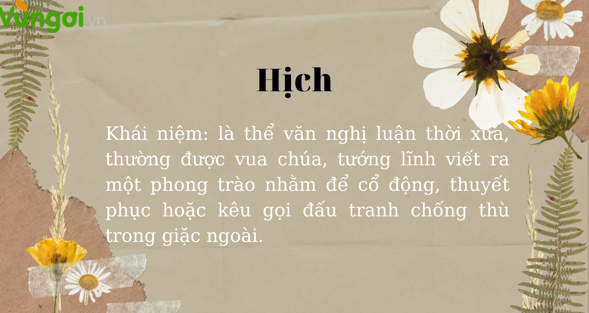 Thể loại Hịch là gì?