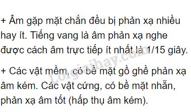 Thế nào là âm phản xạ?