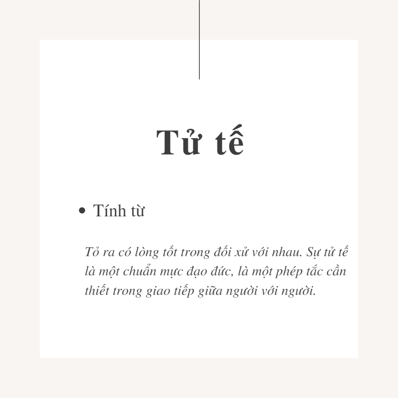 Thế nào là người tử tế?