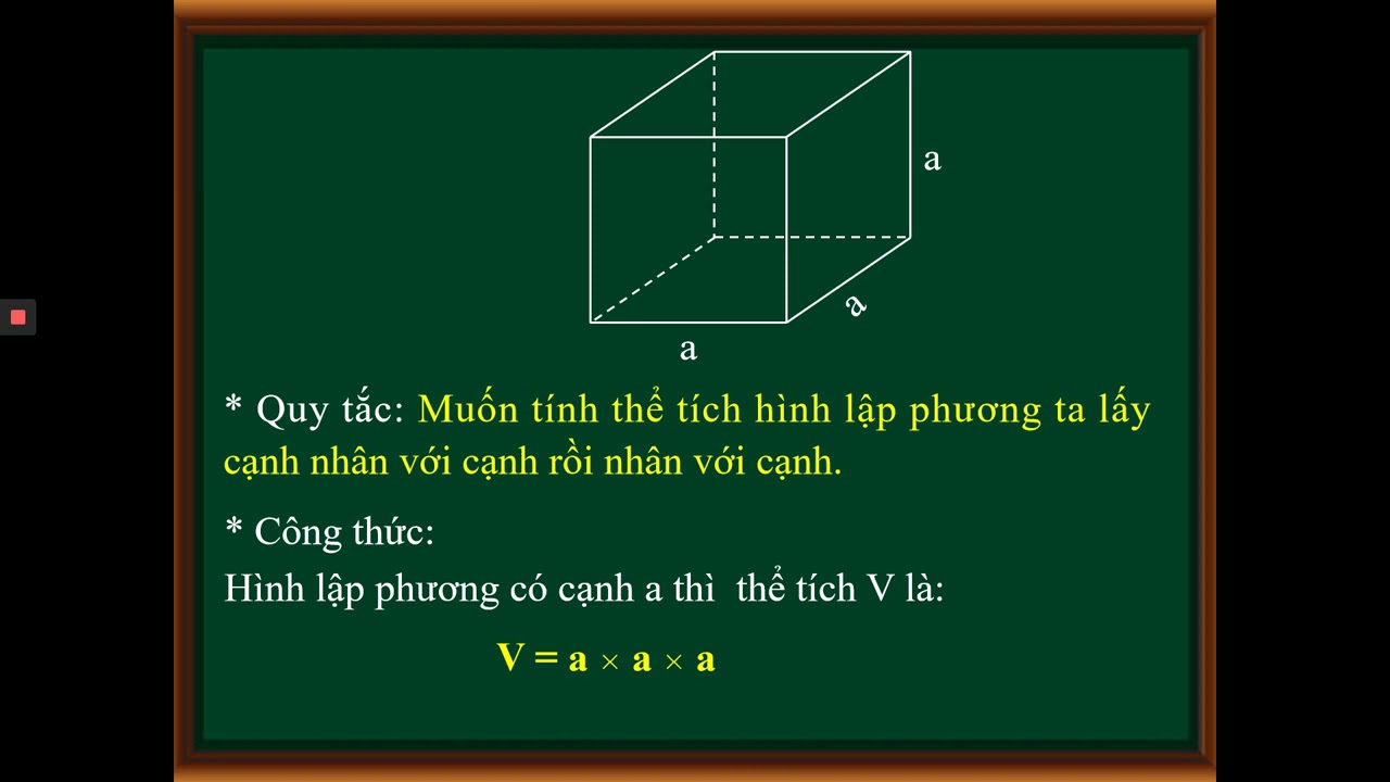Thể tích hình lập phương lớp 5