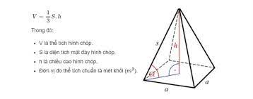 Công thức thể tích khối chóp