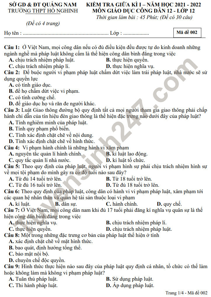 Công dân tuân thủ pháp luật khi thực hiện hành vi nào? Gallery 2