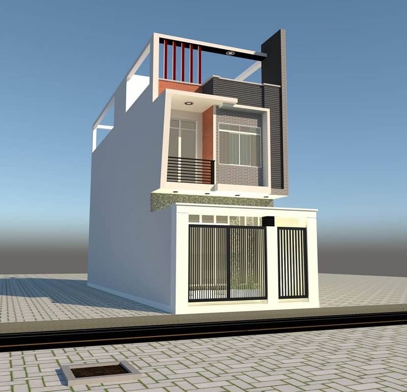 Nhà 2 tầng 1 tum mái tôn: Thiết kế, thi công và chi phí Gallery 2