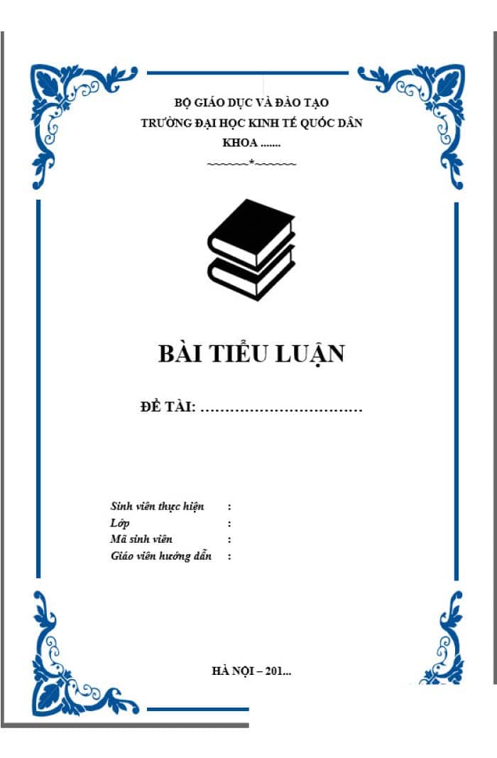 Cách Tạo Bìa Tiểu Luận Chuẩn & Ấn Tượng Gallery 2