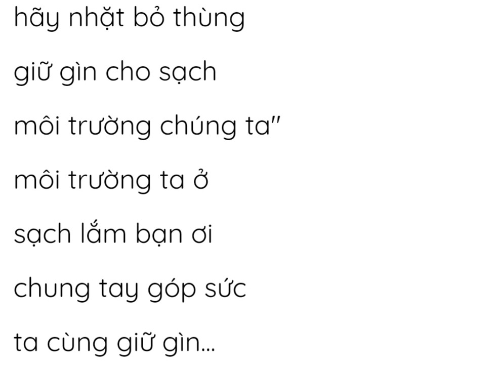 Thơ 4 Chữ Về Môi Trường