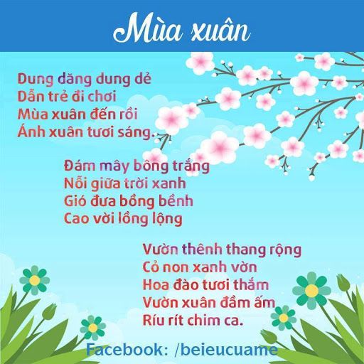 Thơ 4 Chữ Về Mùa Xuân