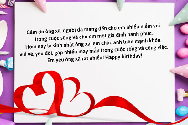 Thơ Chúc Mừng Sinh Nhật Chồng Hay và Ý Nghĩa