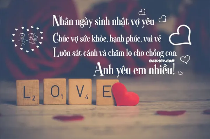 Thơ Chúc Mừng Sinh Nhật Vợ Hay và Ý Nghĩa