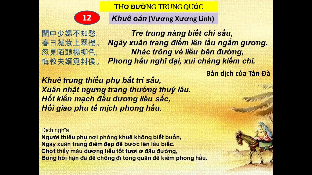 Thơ Đường Trung Quốc:  Vẻ Đẹp Thời Gian Và Sức Sống Văn Học