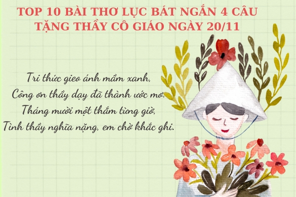 Thơ Lục Bát Về Thầy Cô Ngắn Gọn Hay Nhất