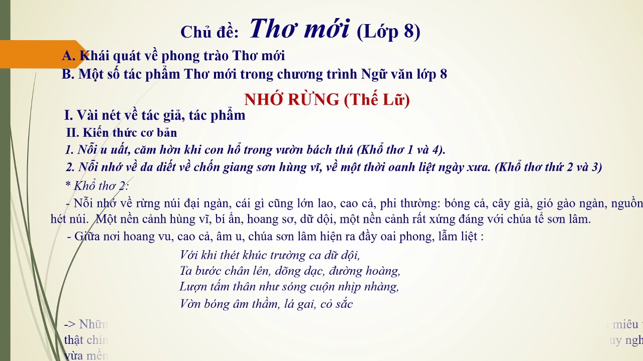 Thơ Mới Lớp 8: Khám Phá Thế Giới Cảm Xúc Tinh Tế