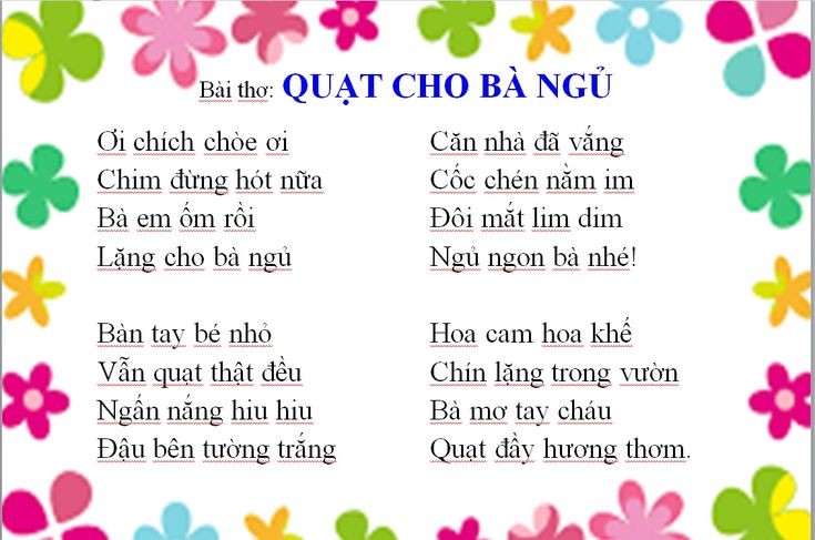 Thơ Quạt Cho Bà Ngủ Gallery 2