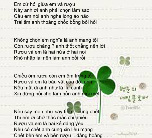 Thơ, Rượu Và Em