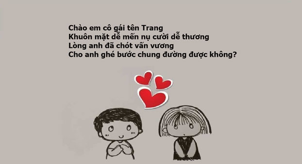 Thơ Tán Gái Theo Tên: Tuyệt Chiêu Hớp Hồn Cô Gái Bạn Thích
