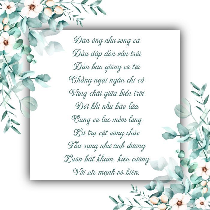 Thơ Tặng Đàn Ông: Lời Thơ Hay và Ý Nghĩa