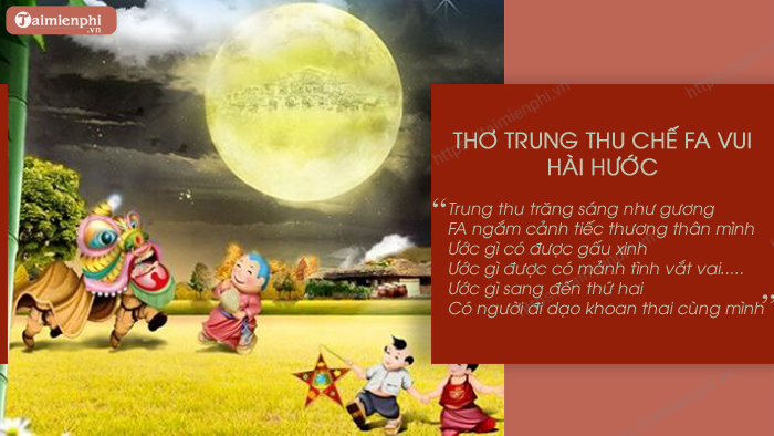 Thơ Trung Thu Chế Hay Và Hài Hước Nhất