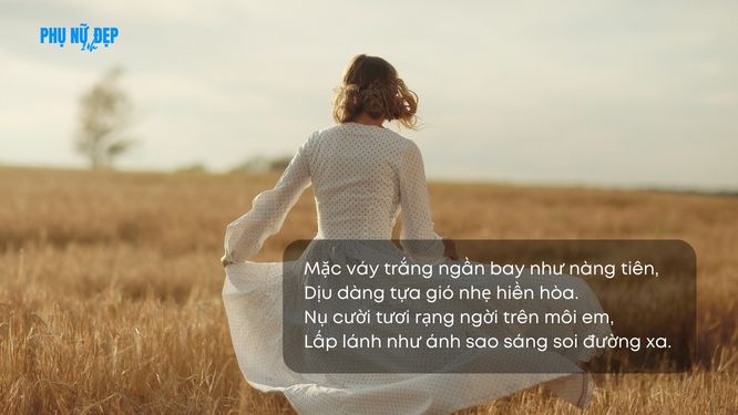 Thơ về cô gái mặc váy trắng