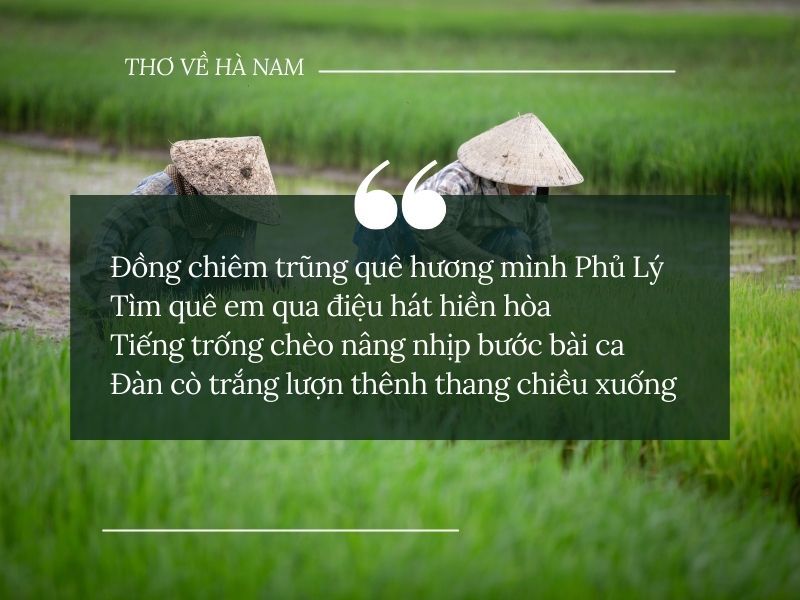 Thơ Về Hà Nam - Vẻ Đẹp Dịu Hiền Của Đồng Bằng Bắc Bộ