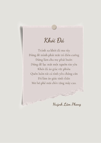 Thơ về Ma Túy - Cảnh Báo Nguy Hiểm Của Chất Ngấm Ngầm