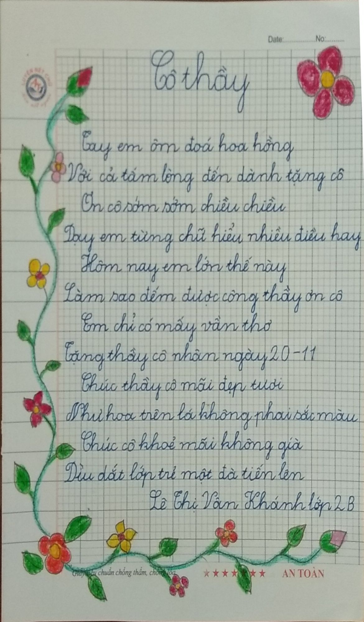 Thơ về Ngày Nhà giáo Việt Nam 20tháng 11