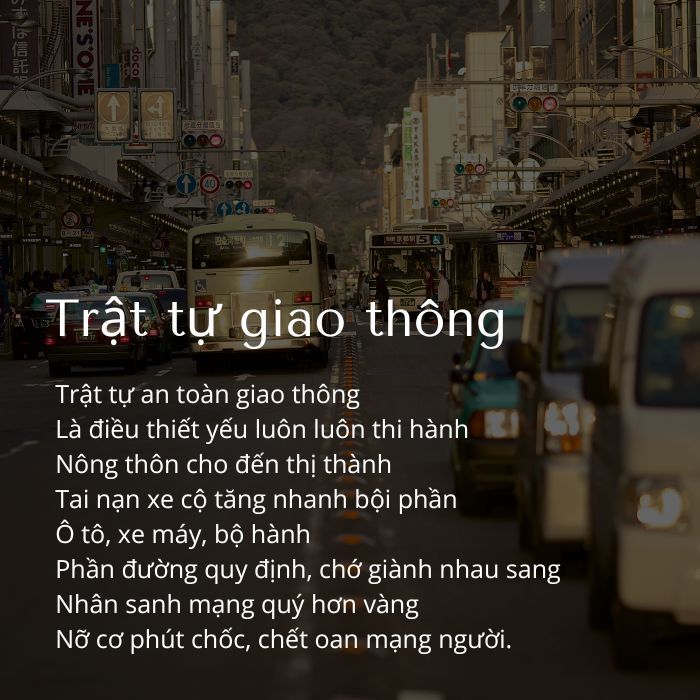Thơ Về An Toàn Giao Thông Gallery 2