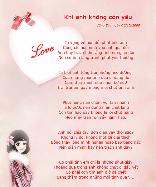 Thơ Yêu Anh - Tuyển tập những bài thơ hay nhất về tình yêu