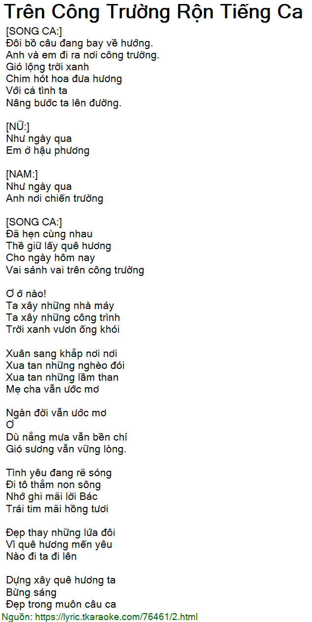 Lời Bài Hát Trong Tan Trên Công Trường Rộn Tiếng Ca Gallery 2