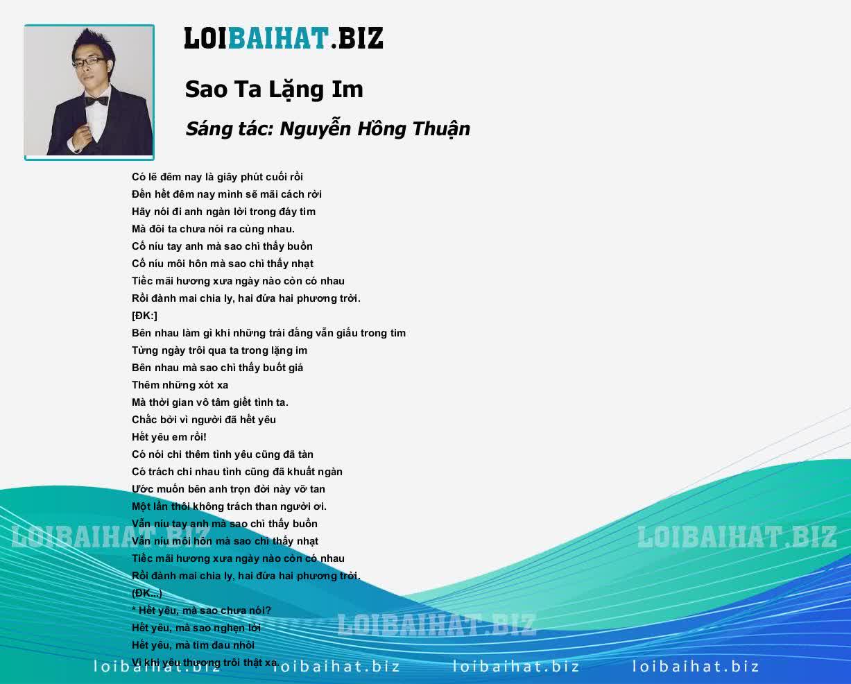 Lời Bài Hát Hồ Ngọc Hà Sao Ta Lặng Im Gallery 2