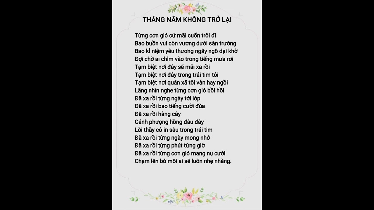 Tháng Năm Không Trở Lại Lyric Gallery 2