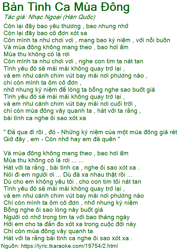 Bản Tình Ca Mùa Đông Gallery 1